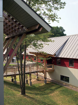 Landmark College 'Bridge' residences breezeway – Putney, Vermont