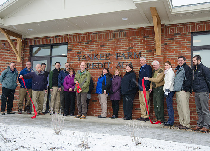 Kenneth Button YFC Senior VP cut the ribbon