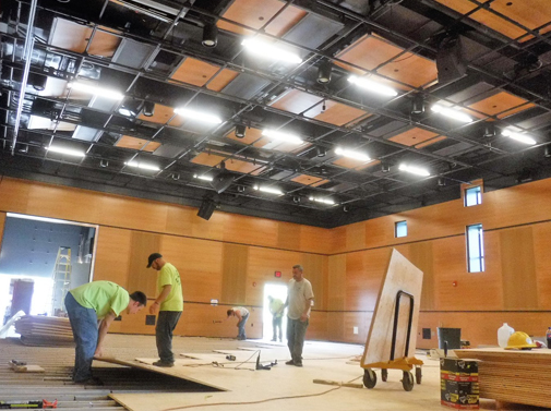 The interior of the Weston Playhouse’s $6.3 million second home now under construction will hold up to 140 seats. Photo by Kevin O’Connor/VTDigger